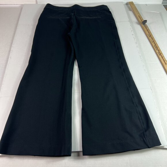 Spanx Super Smooth Pants Women's 34x26* Ponte Flare Crop Front Seam Black Tag 1X - Picture 9 of 16